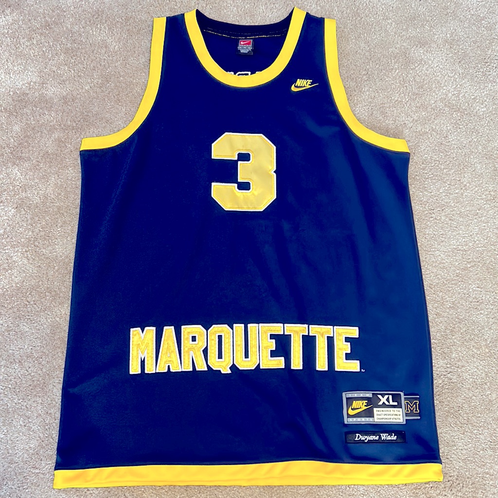 Authentic Nike Stitched 3 Dwyane Wade College Jersey Marquette